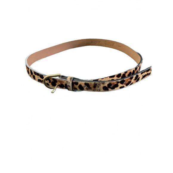 J. Crew Accessories - J.Crew Leopard Print Belt with Gold Buckle M/L (Flaw)